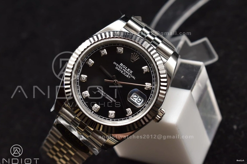 Edition VR3235 Best SS Dial 126334 DateJust on Jubilee 41 Bracelet Black 904L Diamonds Steel Clean 1:1 0131
